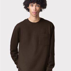 American Apparel - Unisex Super Heavyweight Long Sleeve Pocket Tee - 9410