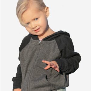 Independent Trading Co. - Toddler Lightweight Special Blend Raglan Zip Hood - PRM10TSBZ