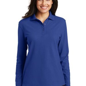 Port Authority® Women's Silk Touch™ Long Sleeve Polo. L500LS